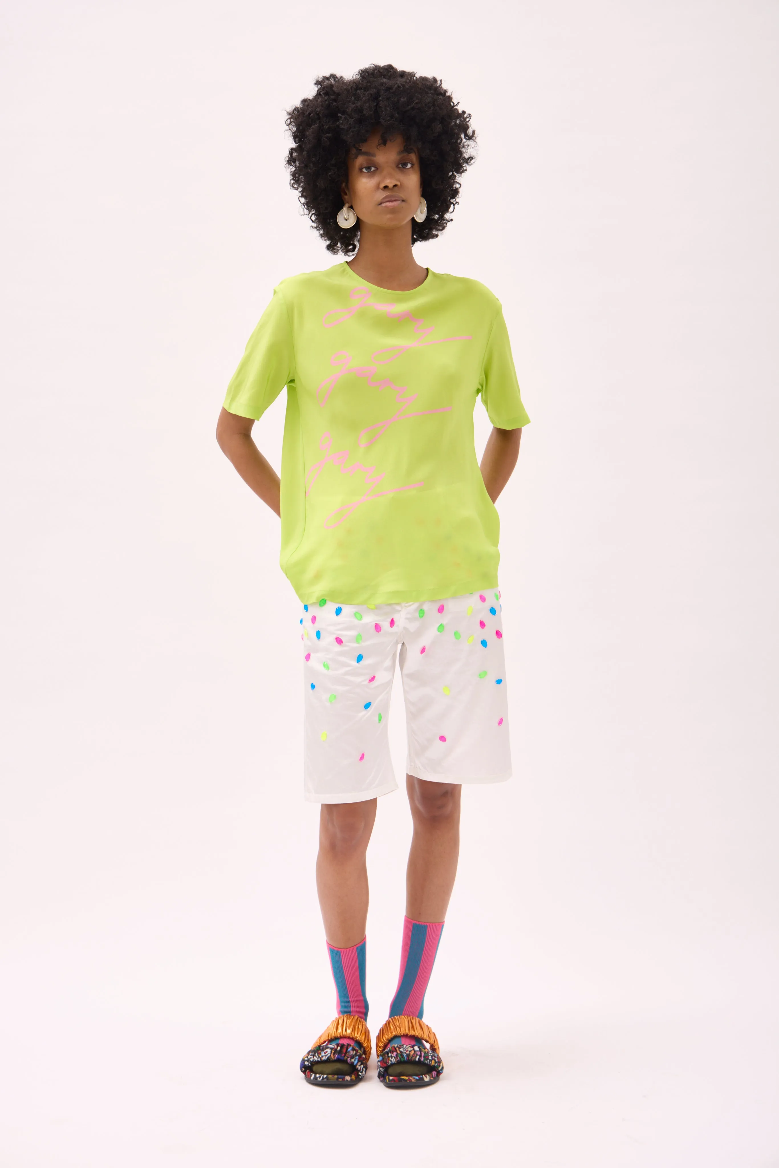 GINO BIAS CUT T-SHIRT - BIGENI PRINT