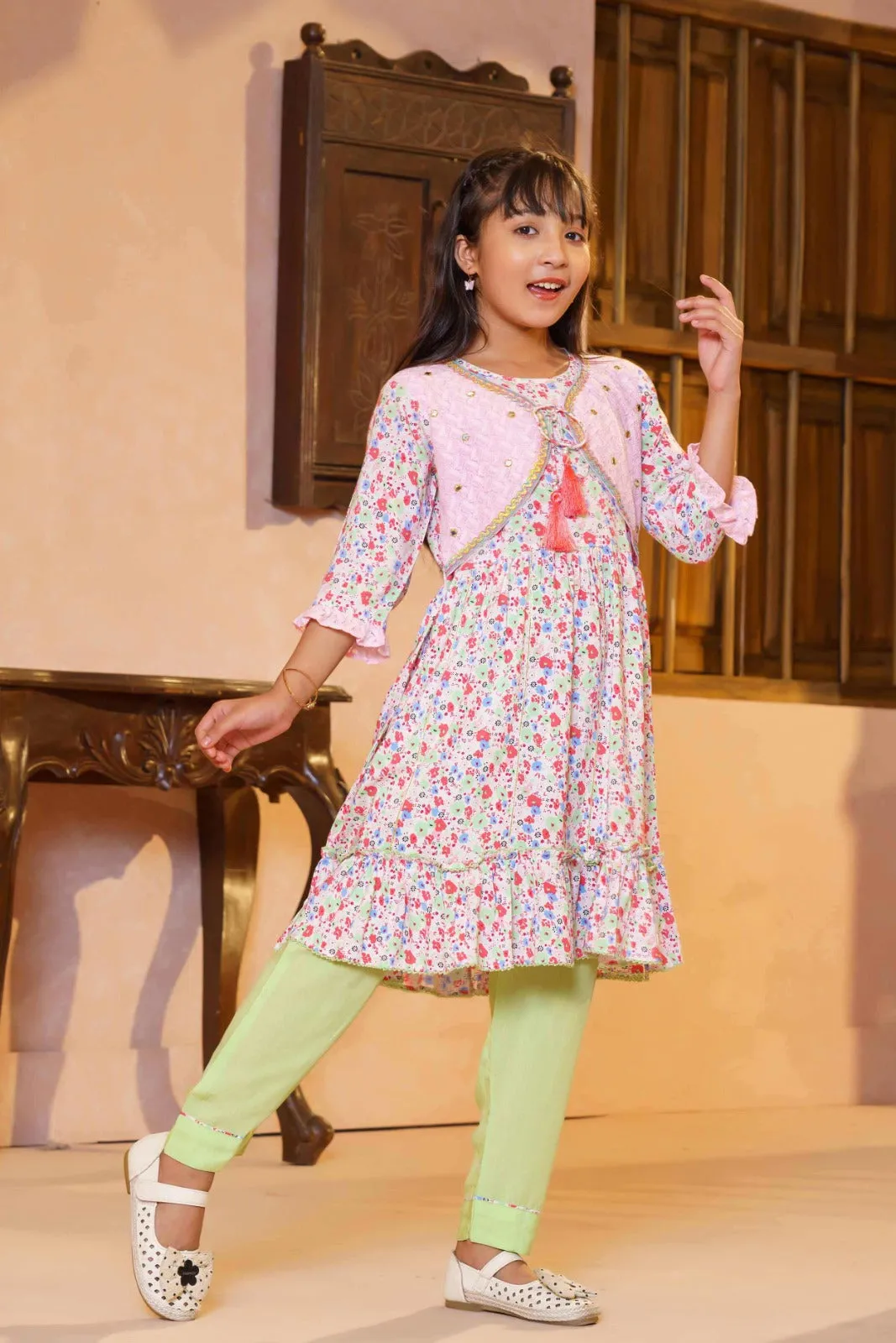 Girls 3Pcs-Light Green