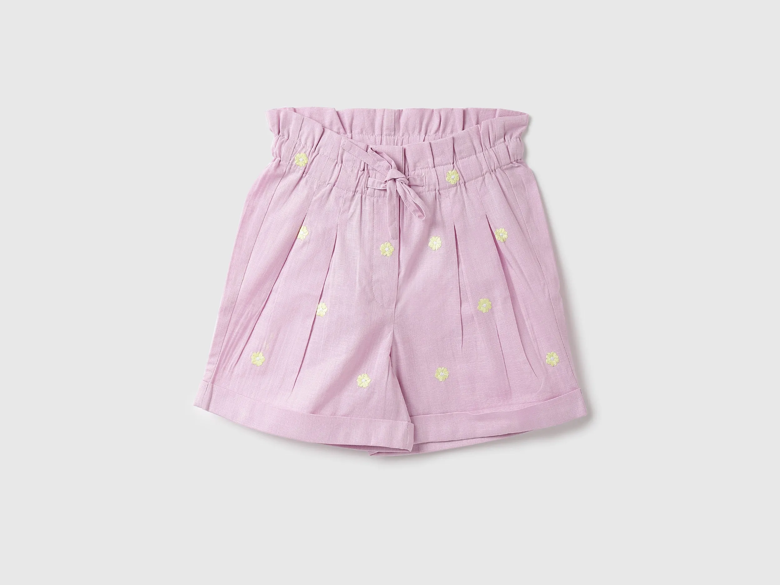 Girls Embroidery Regular Fit Shorts