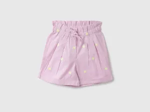 Girls Embroidery Regular Fit Shorts