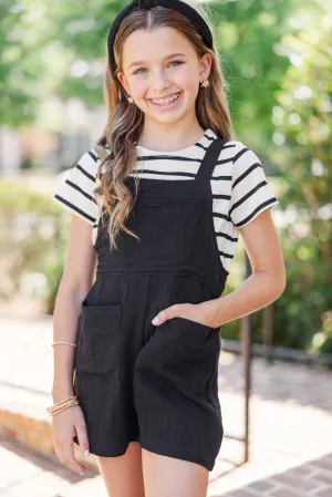 Girls: Let It All Go Black Overalls