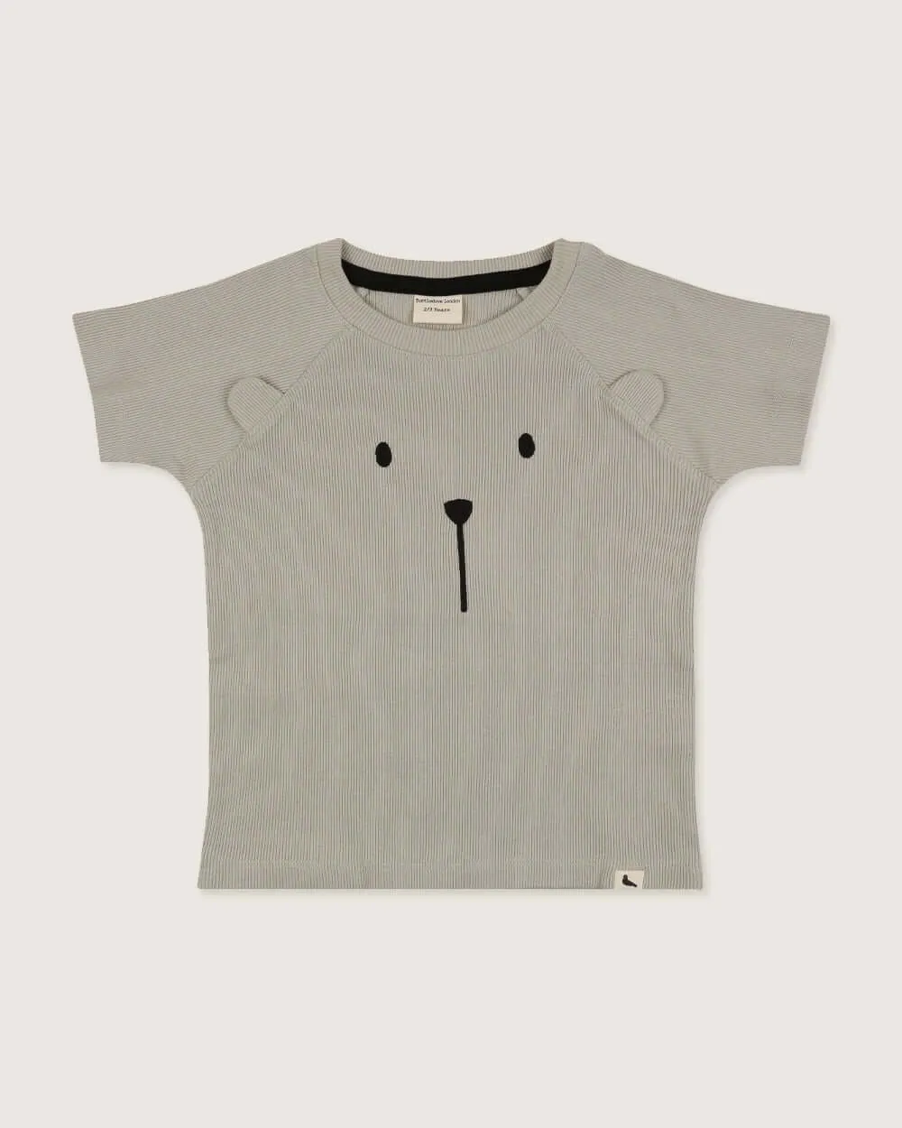 Grey Bear Face Print Top