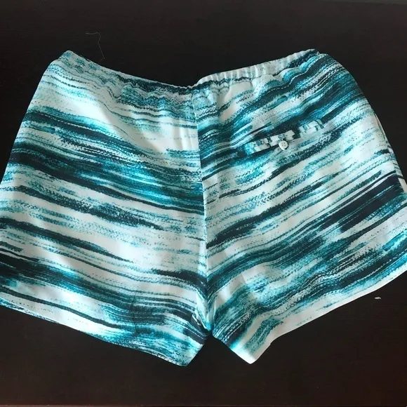 Haute Hippie Silk Shorts Abstract Drawstring