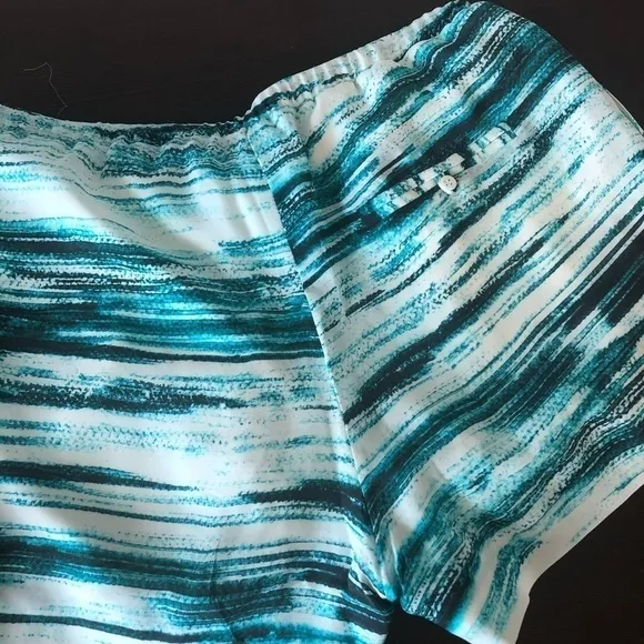Haute Hippie Silk Shorts Abstract Drawstring
