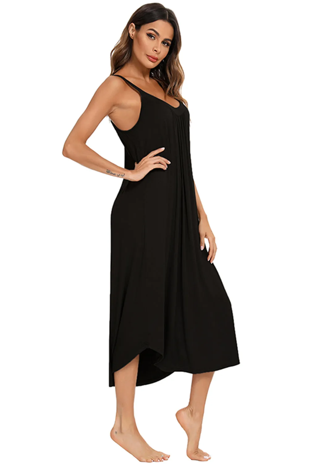 Hazel Blues® |  V-Neck Midi Lounge Dress