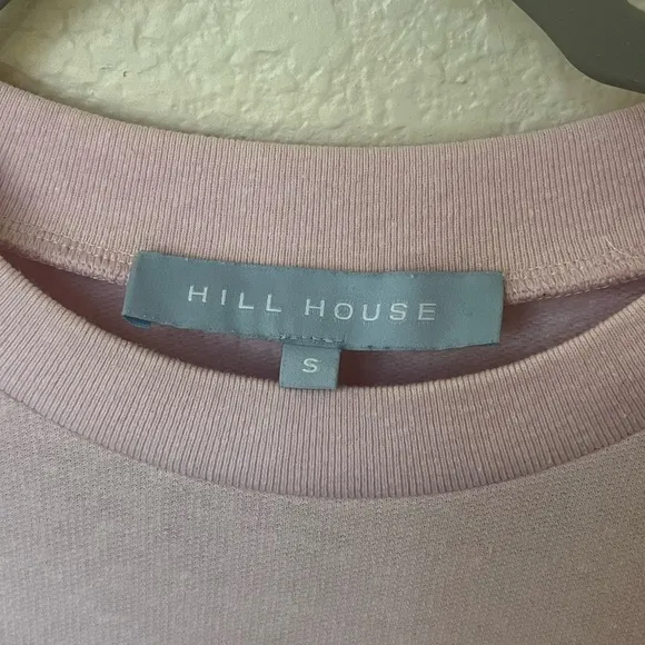 HILL HOUSE | Cozy Light Pink Puff Sleeve Teddy Top and Pajama Pant Set | Size S