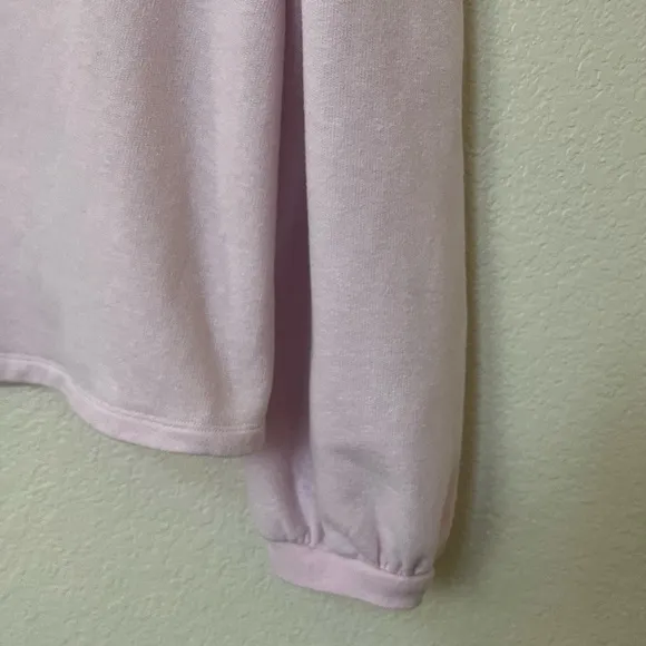HILL HOUSE | Cozy Light Pink Puff Sleeve Teddy Top and Pajama Pant Set | Size S