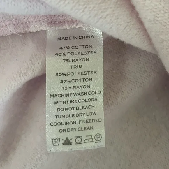 HILL HOUSE | Cozy Light Pink Puff Sleeve Teddy Top and Pajama Pant Set | Size S