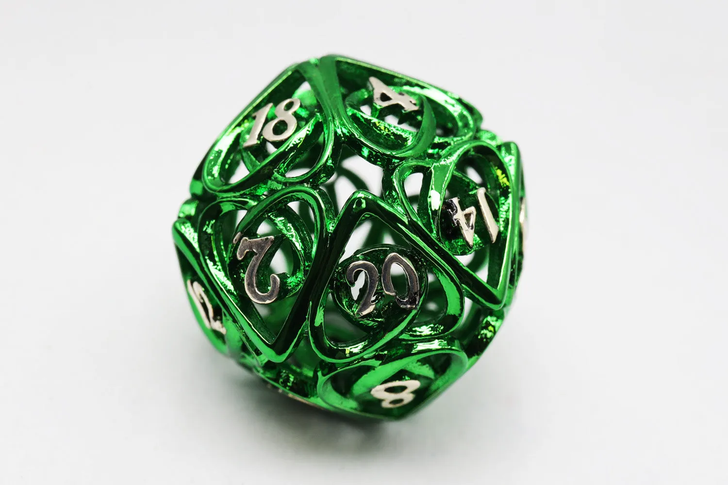 Hollow Hearts: Green - Metal RPG Dice Set