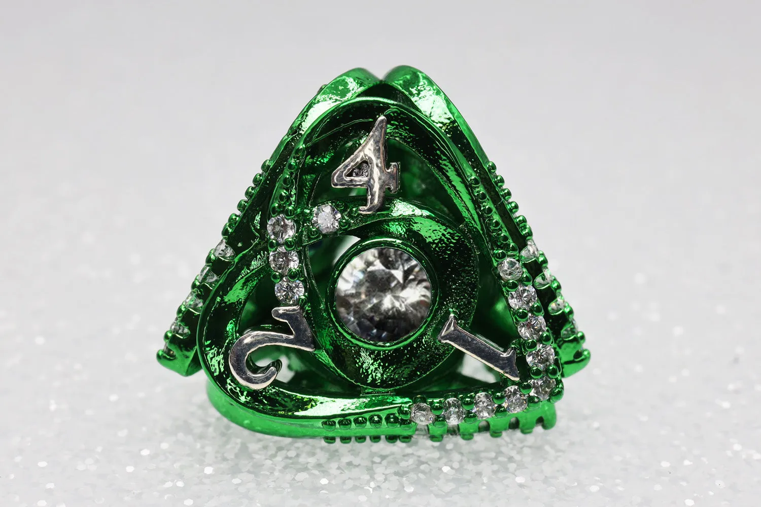 Hollow Hearts: Jeweled Green - Metal RPG Dice Set