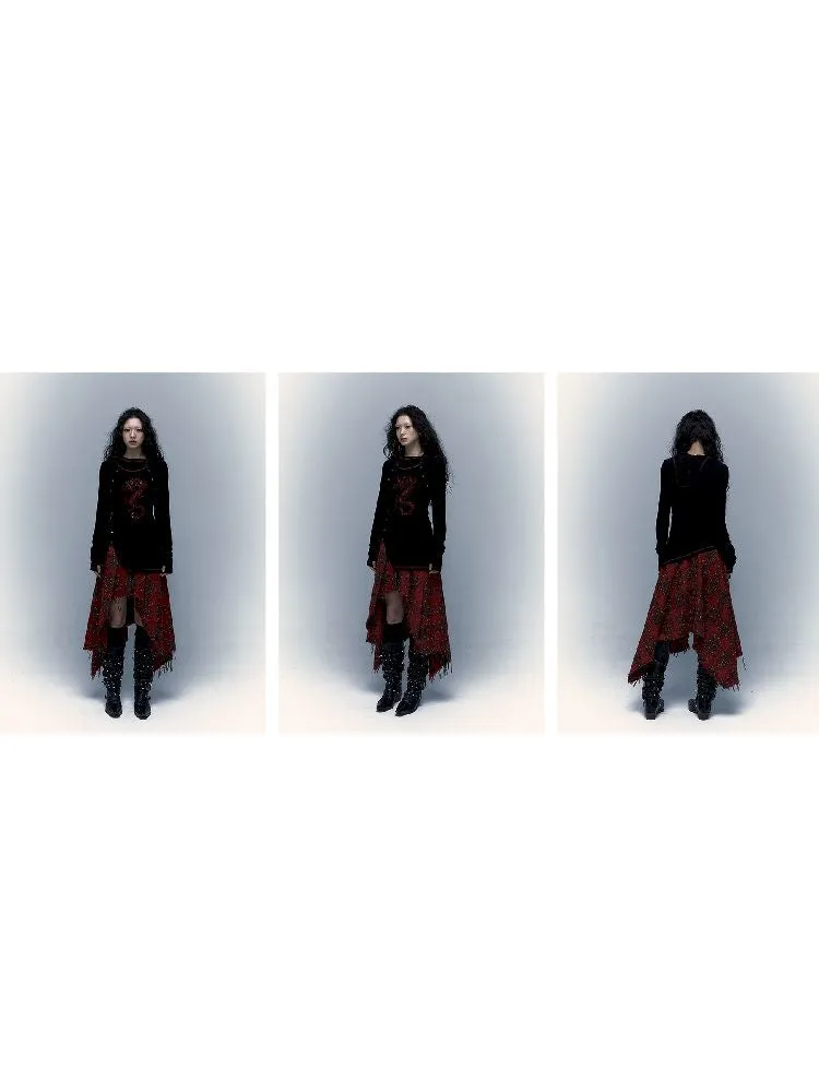 hooded slim stretch bottoming t-shirt