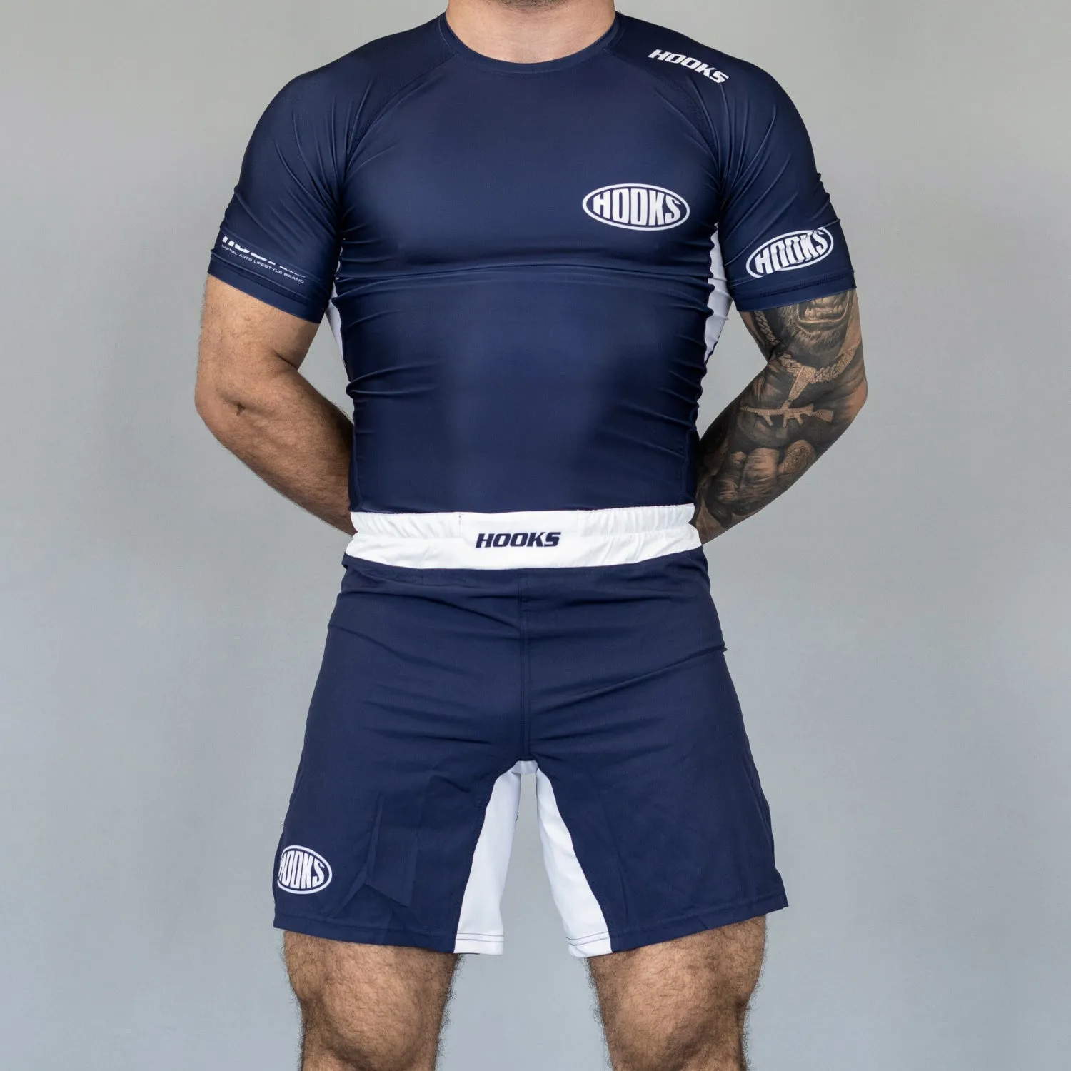 Hooks Fusion BJJ Grappling Shorts - Navy