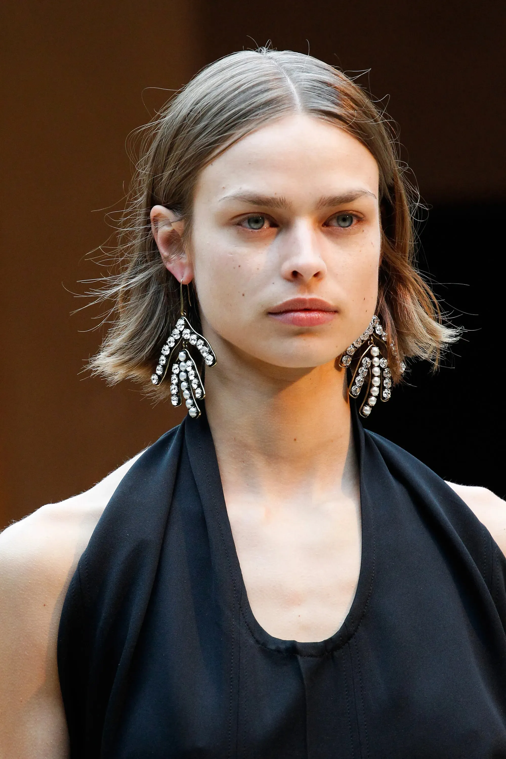 Iconic Fall 2017 Celine by Phoebe Philo Look 15 Runway Black Fringe Dress w Open Back