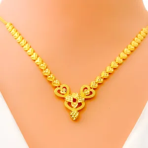 Iconic Interlinked 22K Gold Heart Necklace Set