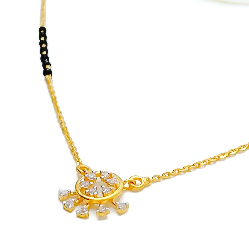 Impeccable Artistic 22k Gold CZ Mangal Sutra