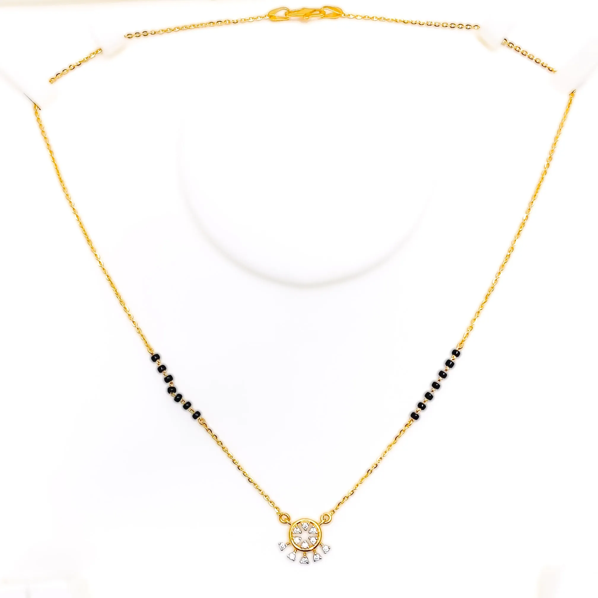 Impeccable Artistic 22k Gold CZ Mangal Sutra