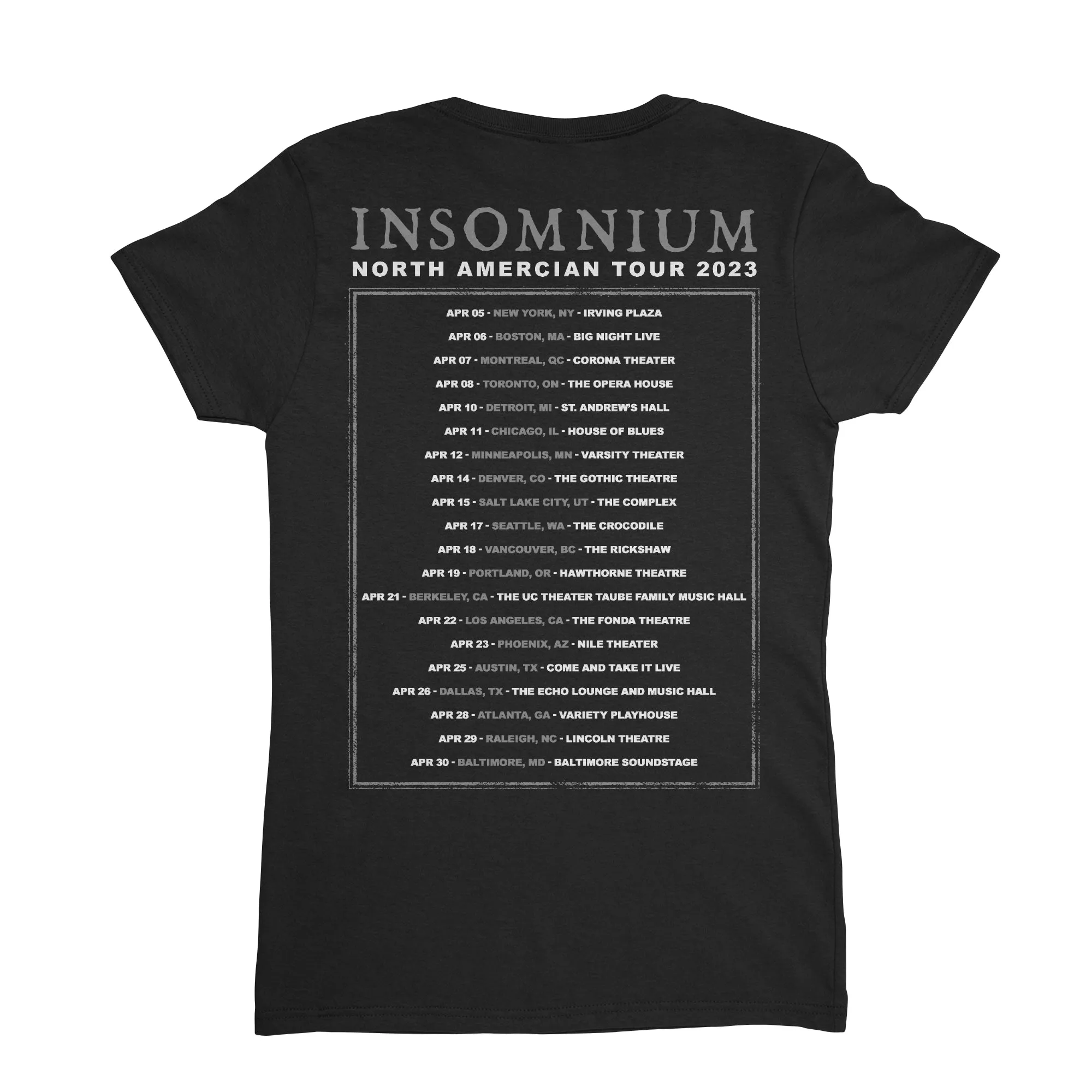 Insomnium - Anno 1696 Tour t-shirt
