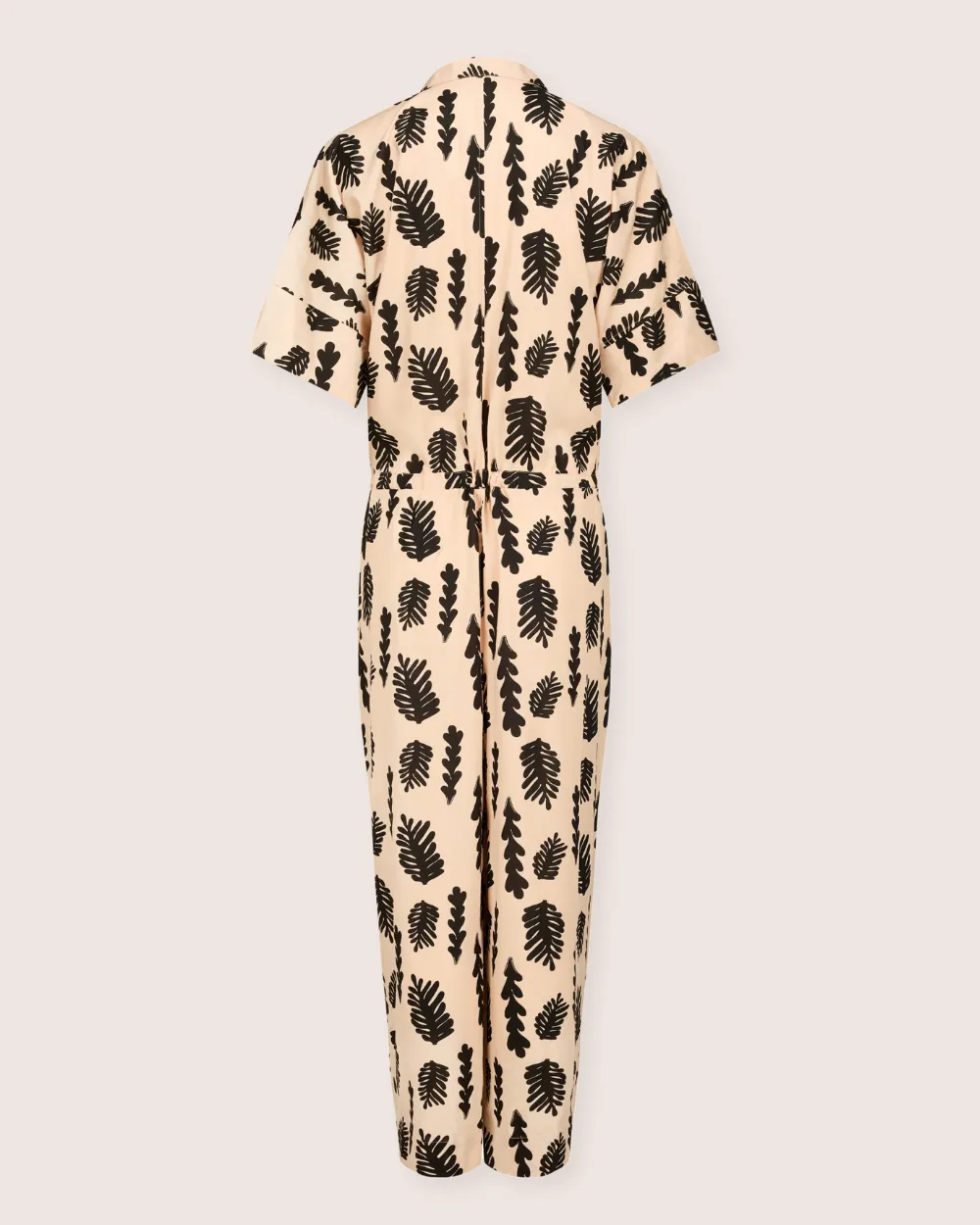 Iris Cream Seaweed Print Jumpsuit