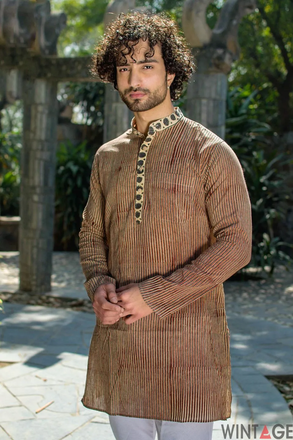 Jaipur 100% Cotton Light Red Long Kurta Pajama