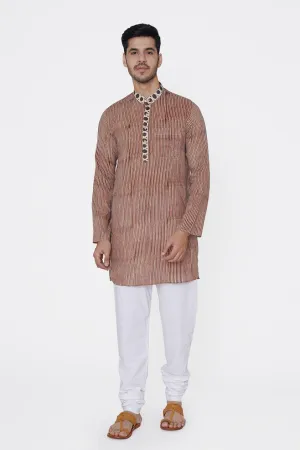Jaipur 100% Cotton Light Red Long Kurta Pajama