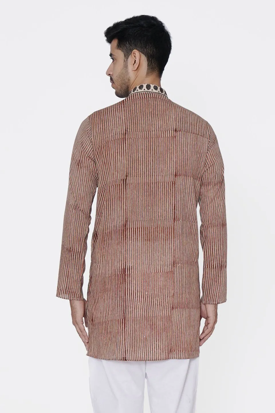 Jaipur 100% Cotton Light Red Long Kurta Pajama