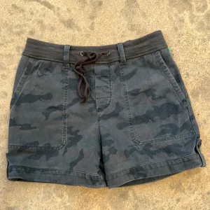 James Perse Cotton Tie Waist Camo Print Shorts Size 0