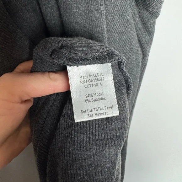JJ Winks Girl Trip Grey Modal Stretch Lounge Dress Size S