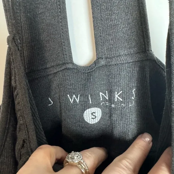JJ Winks Girl Trip Grey Modal Stretch Lounge Dress Size S