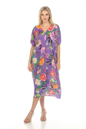Johnny Was Orchid Goza Pleated Swim Cover Up Dress Boho Chic CSW5123-D