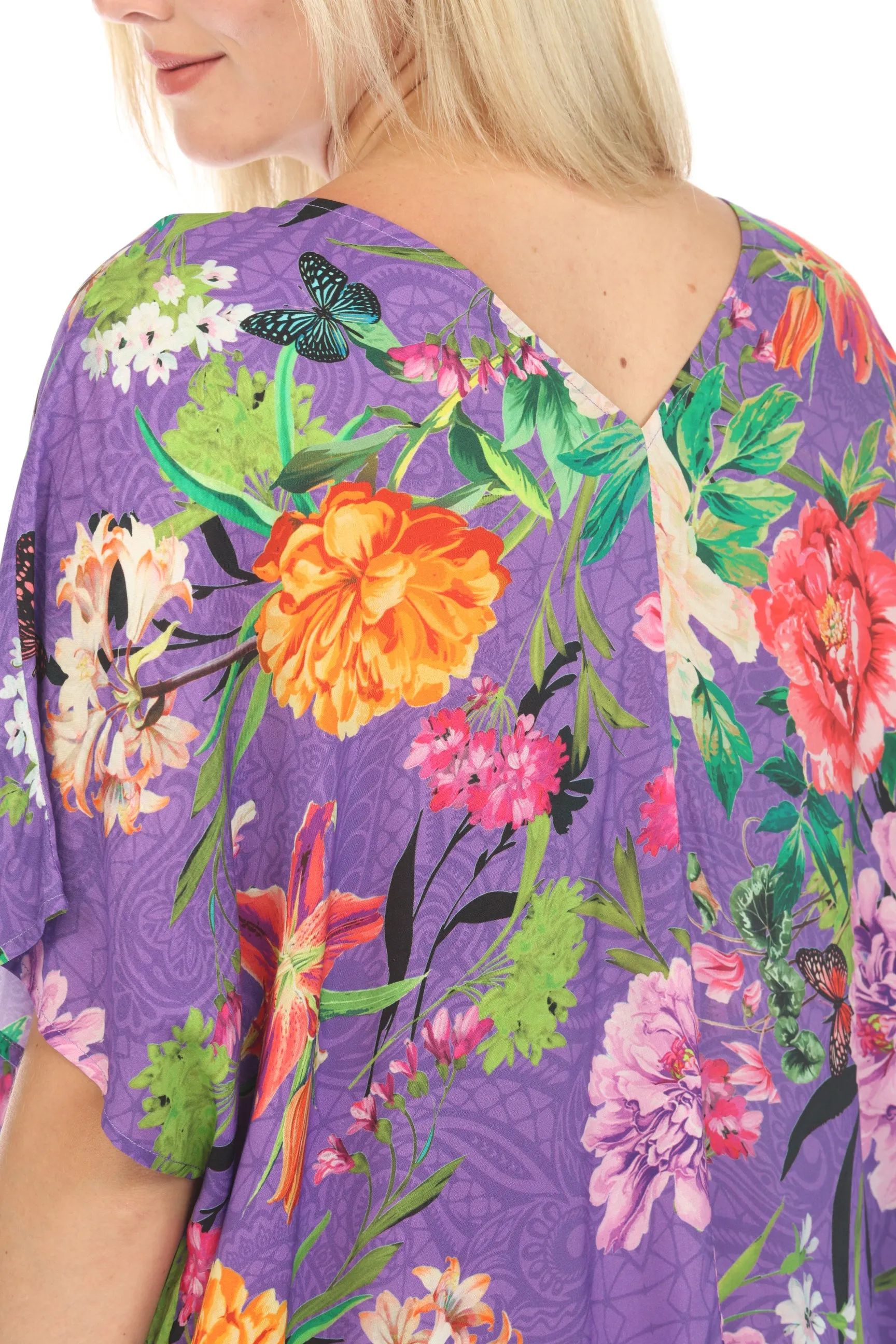 Johnny Was Orchid Goza Pleated Swim Cover Up Dress Boho Chic CSW5123-D