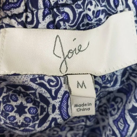 Joie Sinclaire Printed Silk Shorts Size Medium