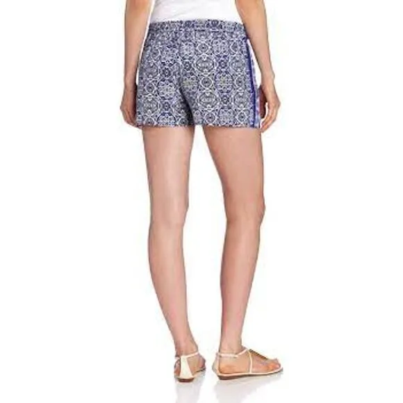 Joie Sinclaire Printed Silk Shorts Size Medium