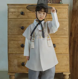 Joon D.Beige Solid Gray Boy Hanbok (100D-10YR)