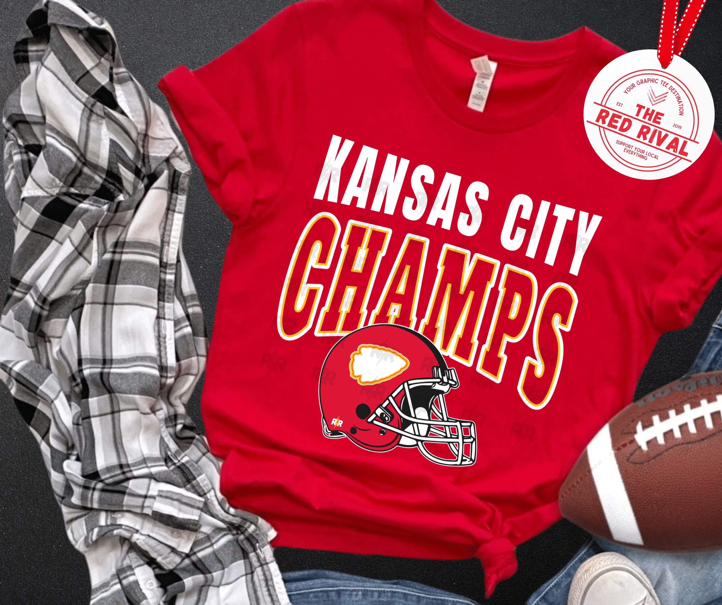 Kansas City Champs Red Tee or Sweatshirt