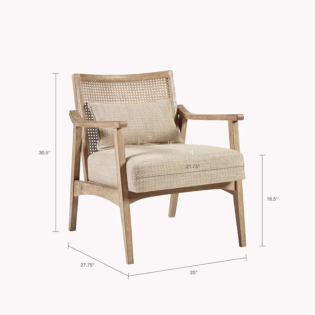 Kelly Cane Back Accent Chair INK IVY