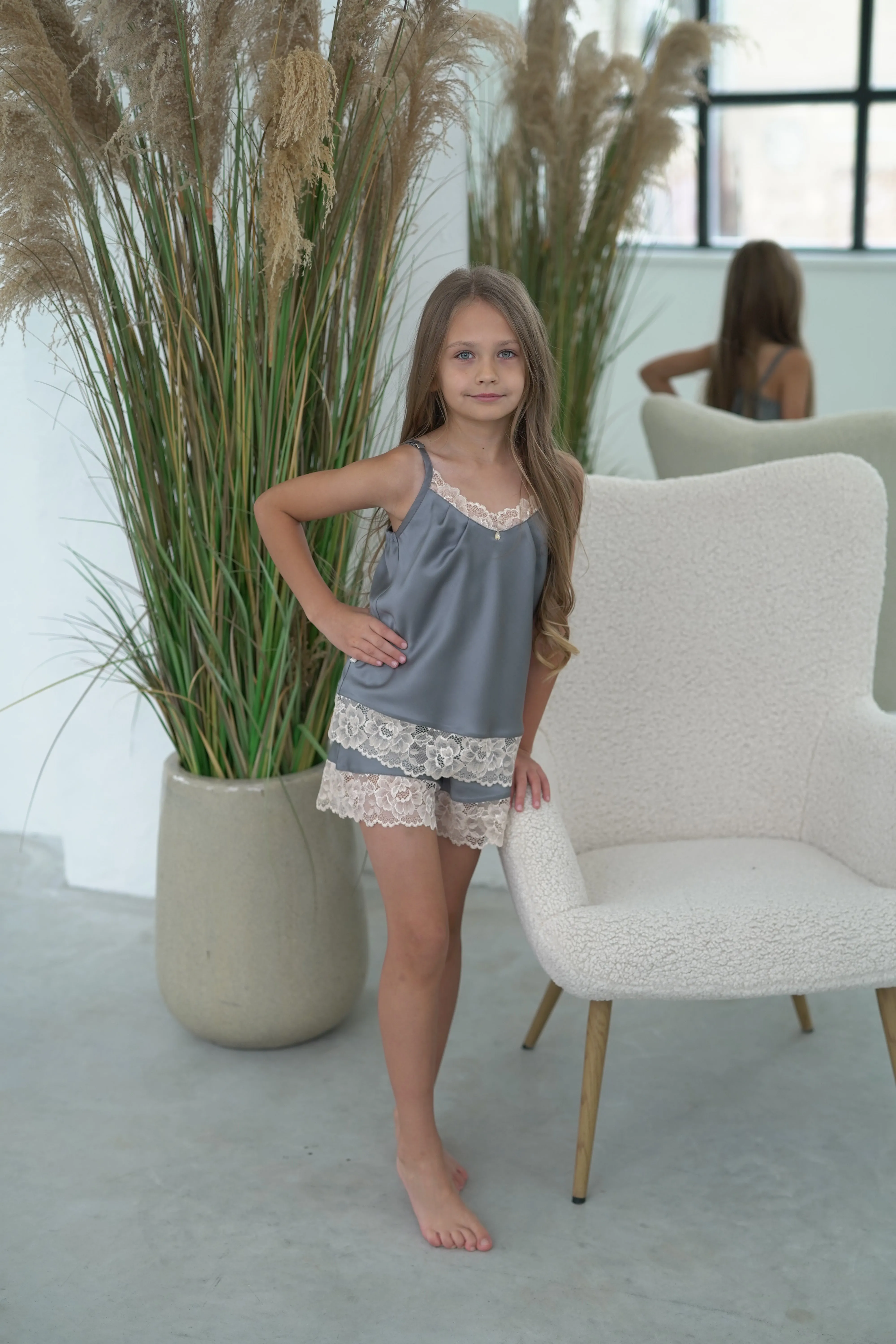Kids pajama "GRAY&CHAMPANGE"