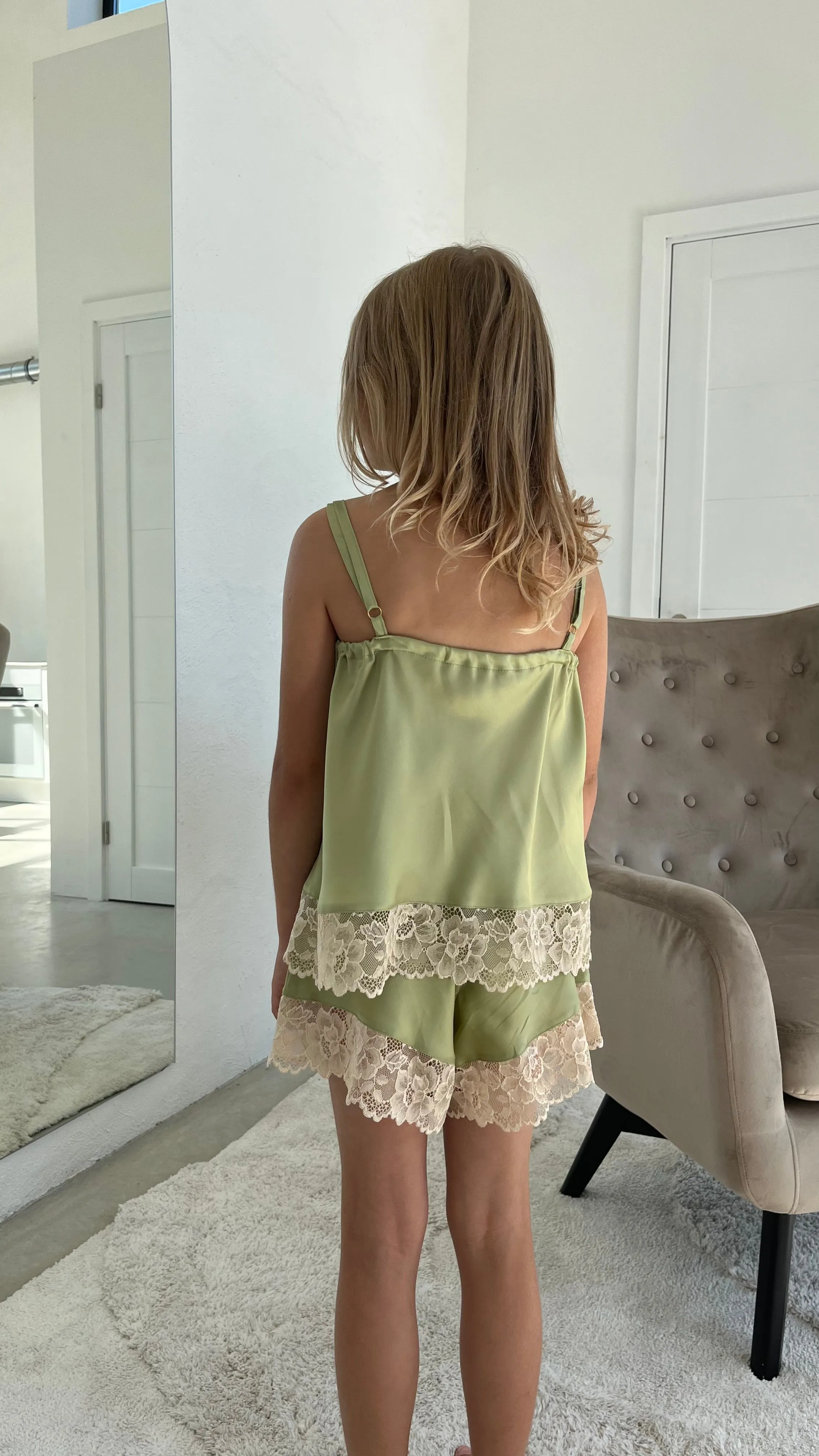 Kids pajama "GREEN&CHAMPANGE"