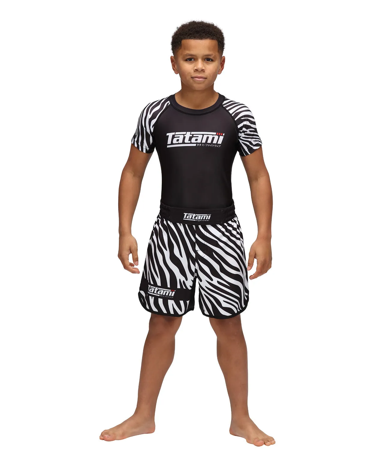 Kids Recharge Grappling Shorts - Zebra