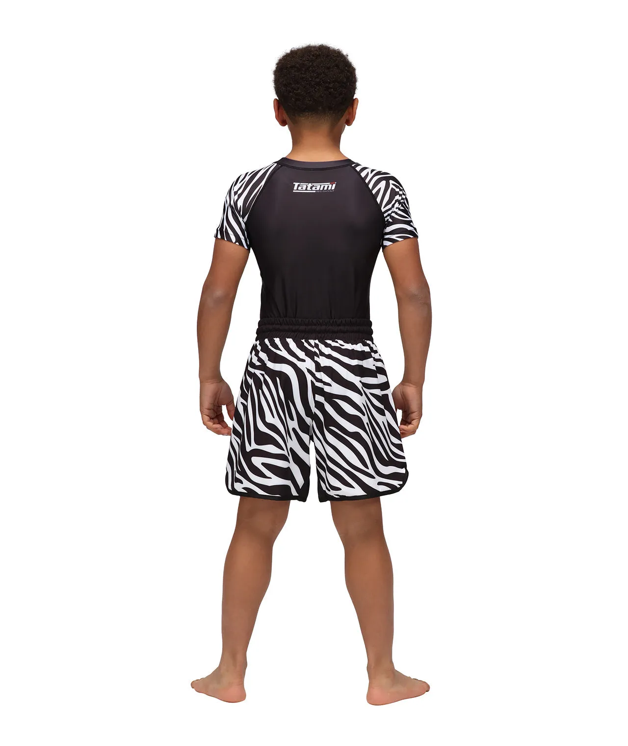 Kids Recharge Grappling Shorts - Zebra