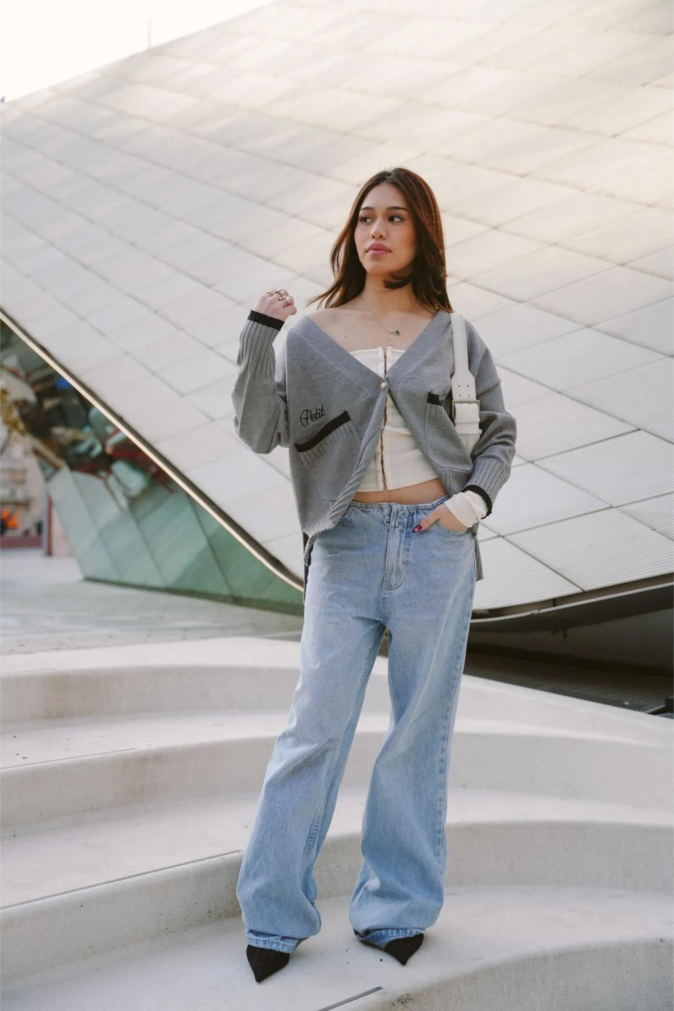 LA SEMAINE CARDIGAN IN GREY