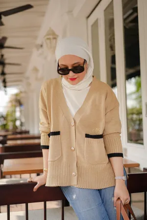 LA SEMAINE CARDIGAN IN TOFFEE