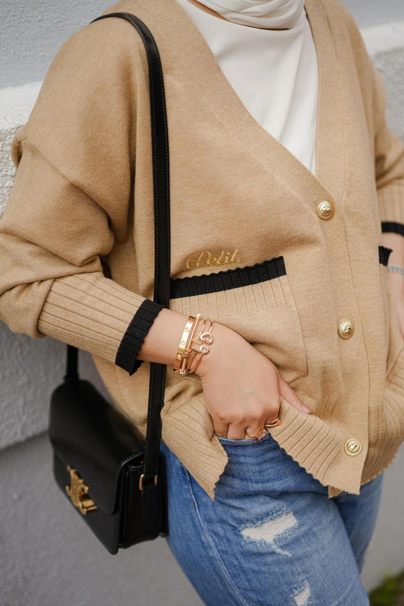 LA SEMAINE CARDIGAN IN TOFFEE