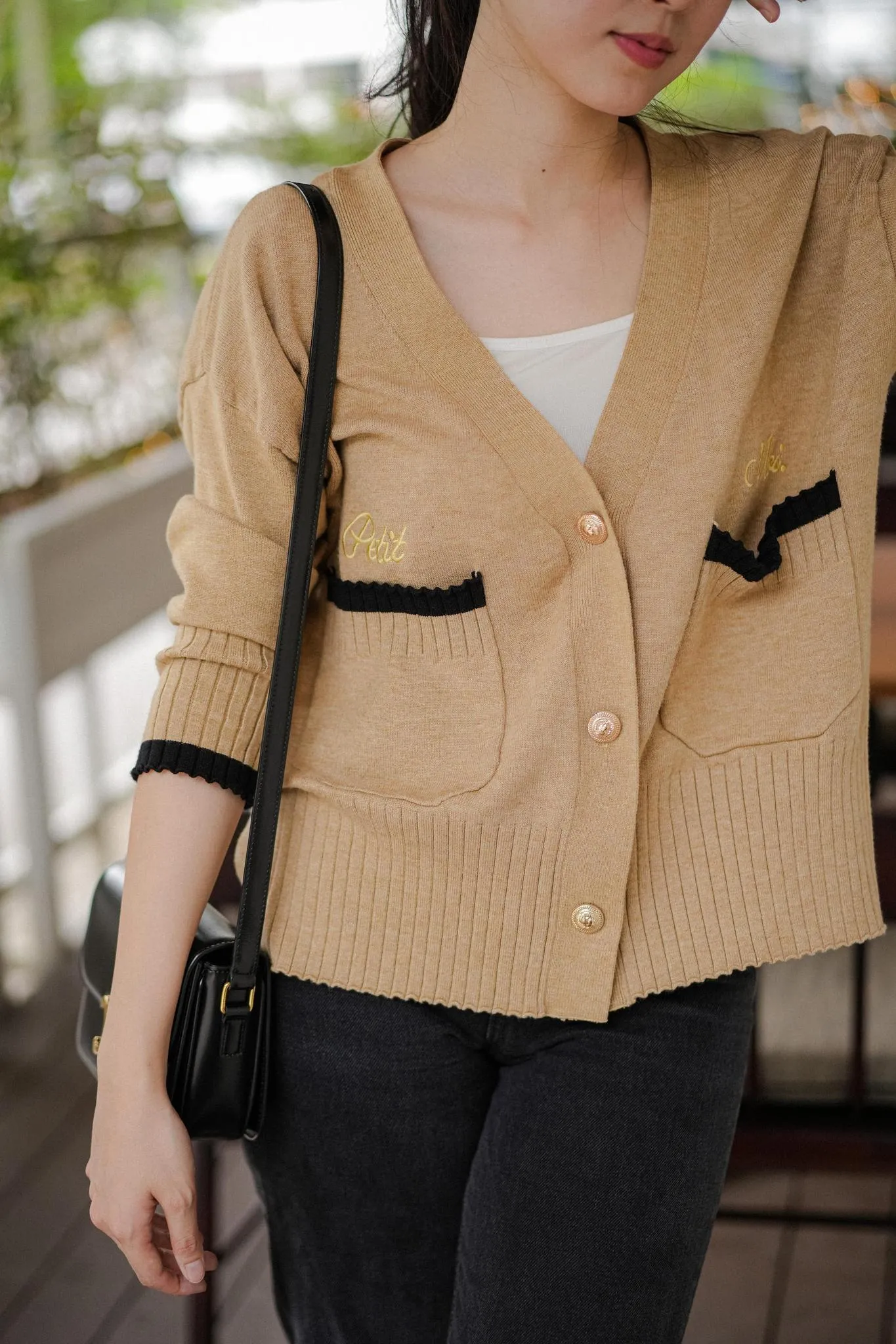 LA SEMAINE CARDIGAN IN TOFFEE