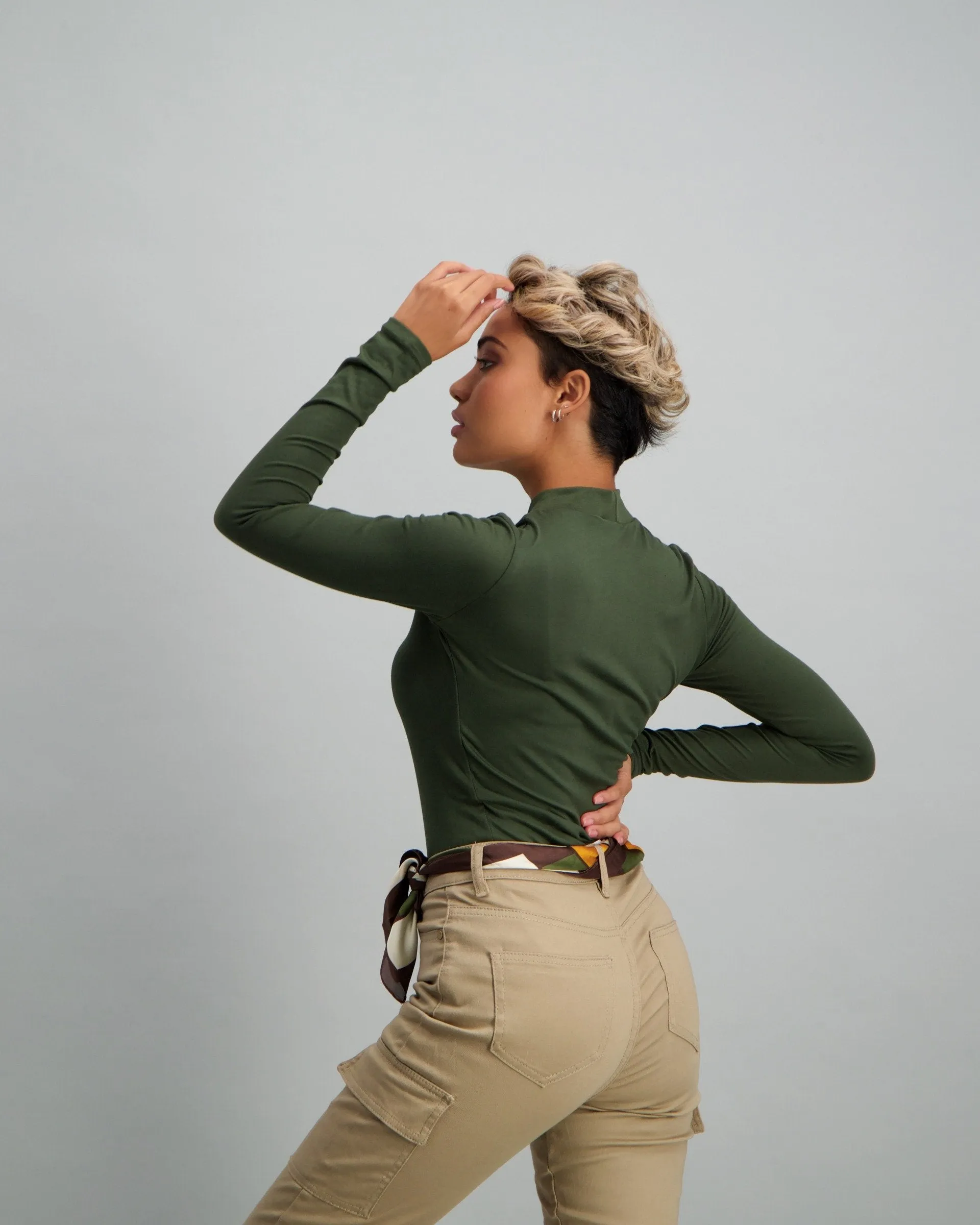 Ladies Turtle Neck Top - Khaki