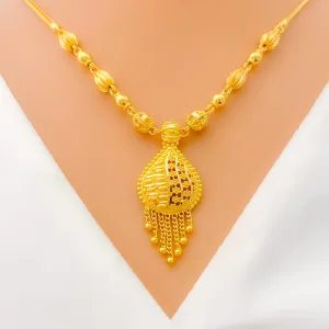 Lavish Drop 22k Gold Necklace Set