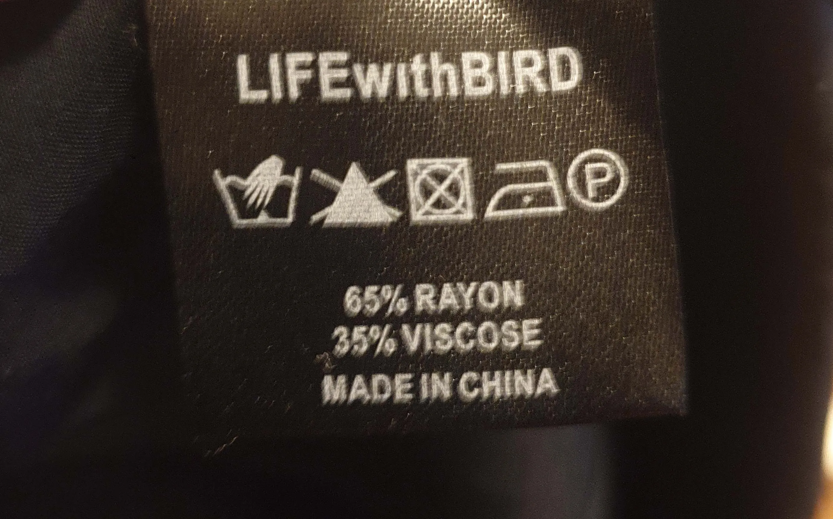 Life With Bird navy print oversize shirt size 4 (best fits 14)