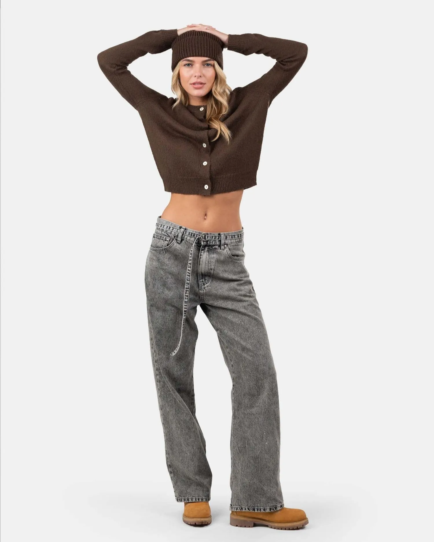 Light Weight Cardigan Brown