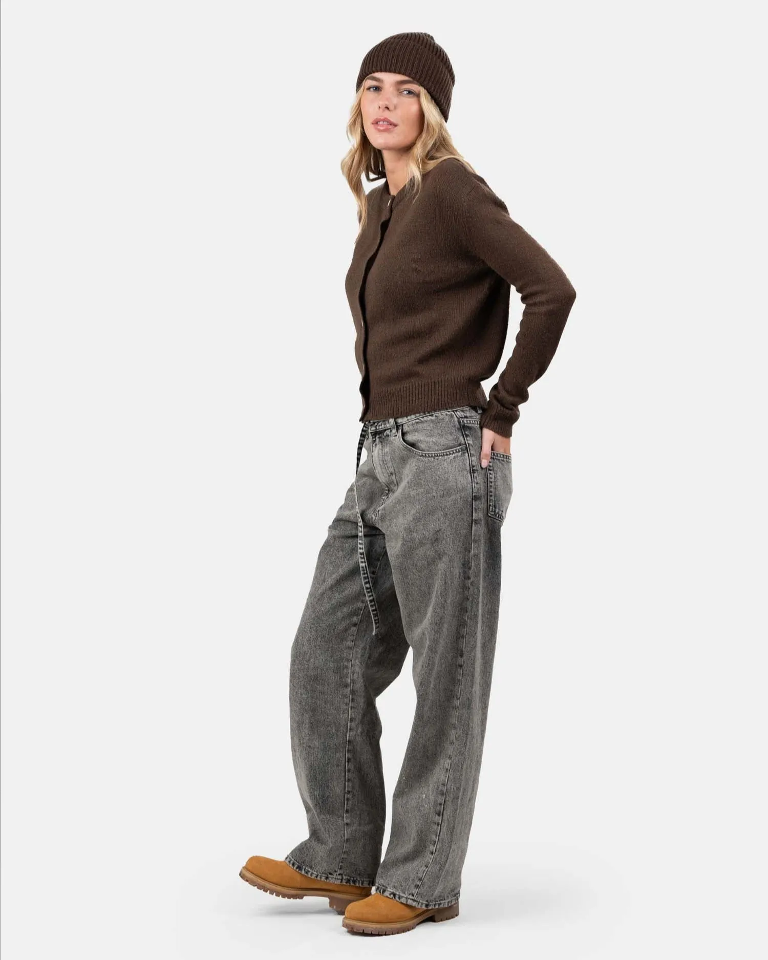 Light Weight Cardigan Brown