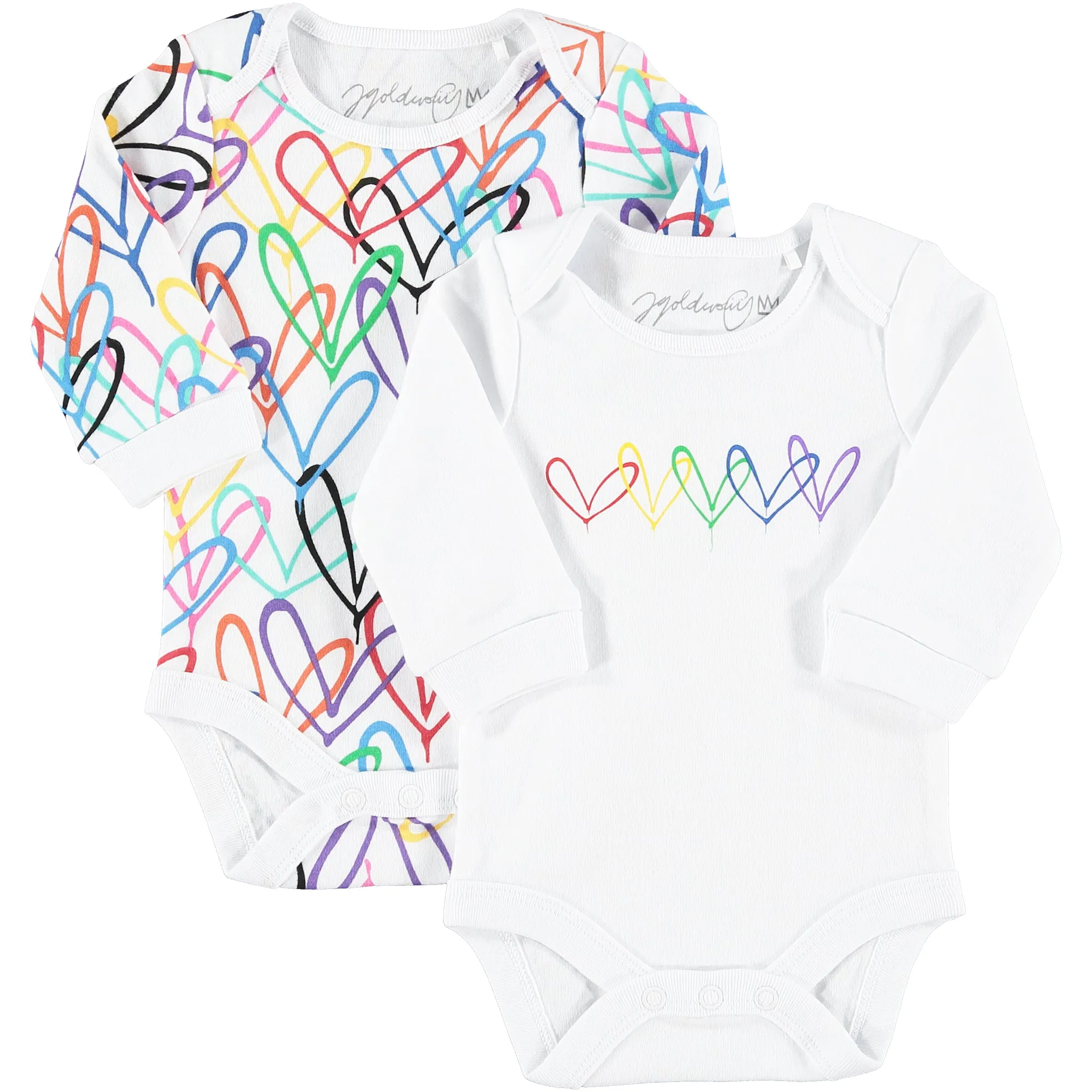 #Lovewall organic baby bodysuit set - James Goldcrown x From Babies with Love