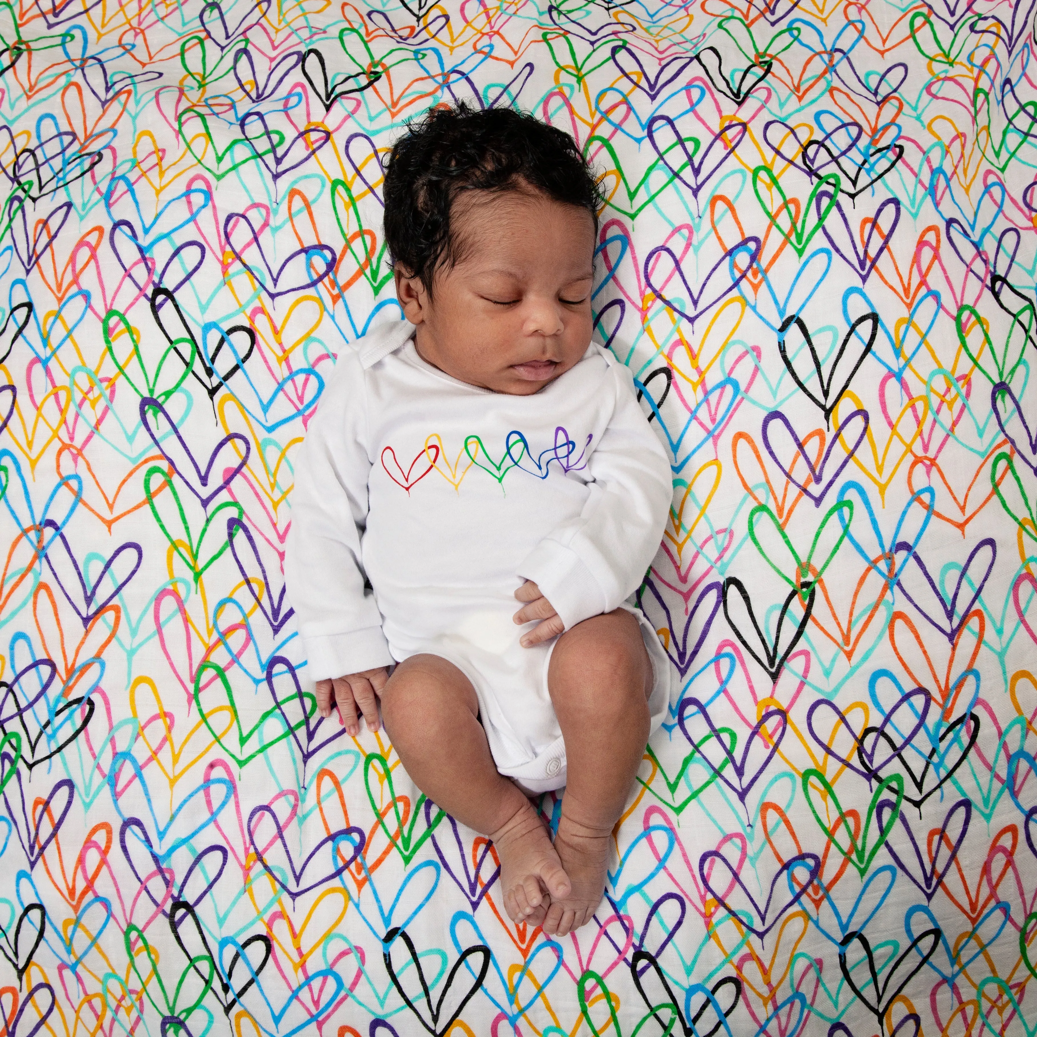 #Lovewall organic baby bodysuit set - James Goldcrown x From Babies with Love